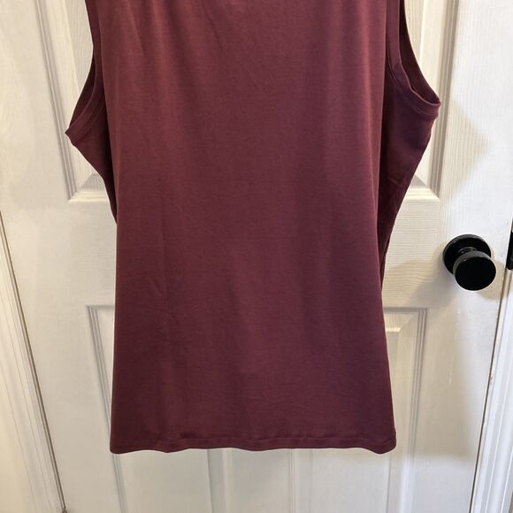 NWT Ava & Viv Women's Plus Size Sleeveless Tank Top Burgundy Red Size 3X - Picture 11 of 15